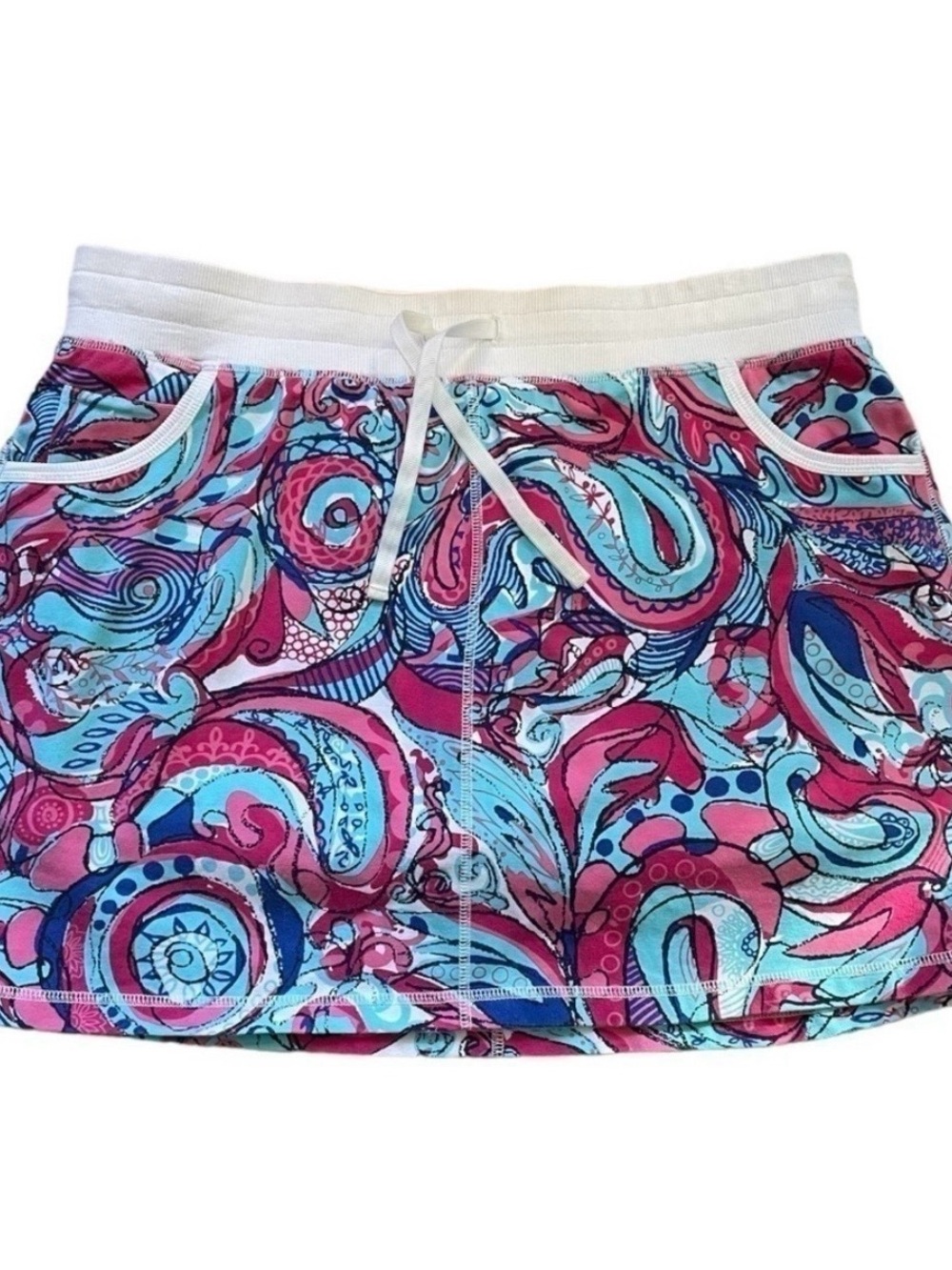 Talbots abstract paisley print skort